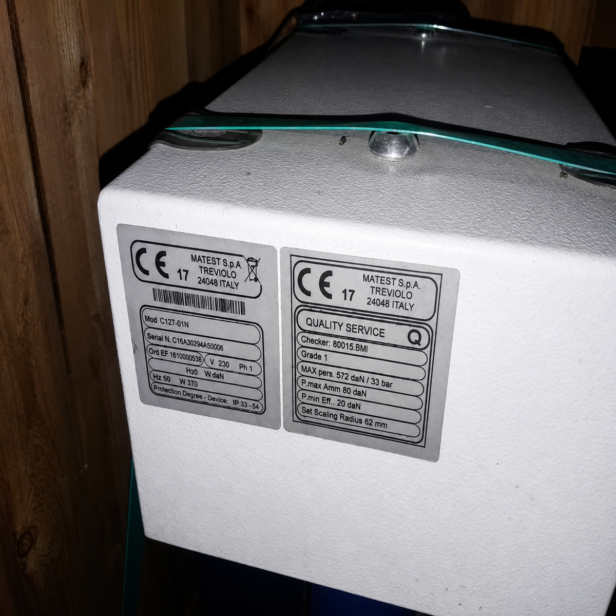 Electronic compressometer Matest E191PN233 C134/AF/0031 for testing concrete structures and their deformation