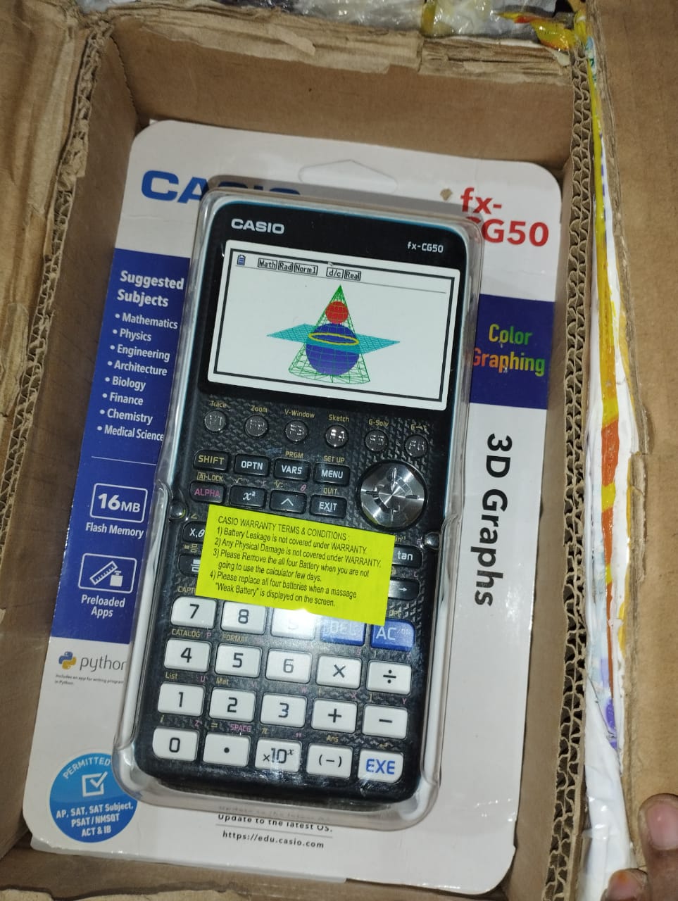 Casio fx-CG50 advanced graphing calculator with HD quality color Digital Display