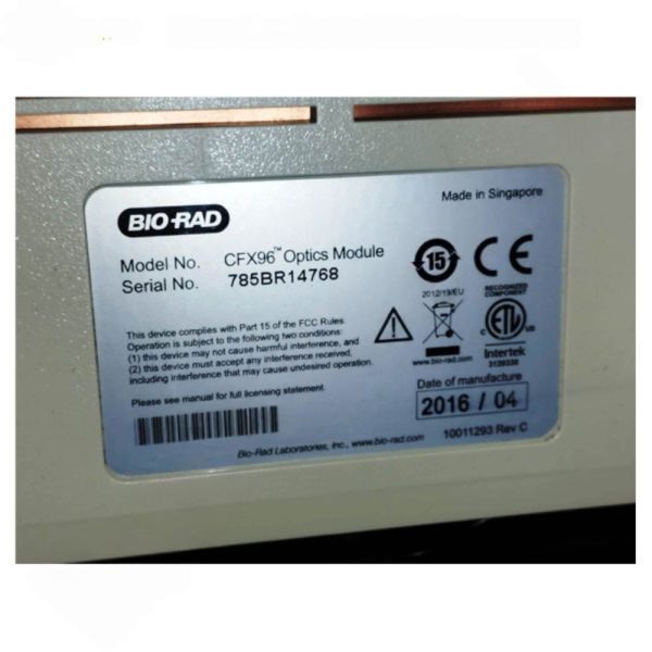 Bio-Rad CFX96 optical reaction module for real-time PCR systems