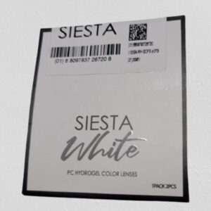 SIESTA White PC Hydrogel Color Contact Lenses – Soft and Comfortable Cosmetic Eye Enhancers