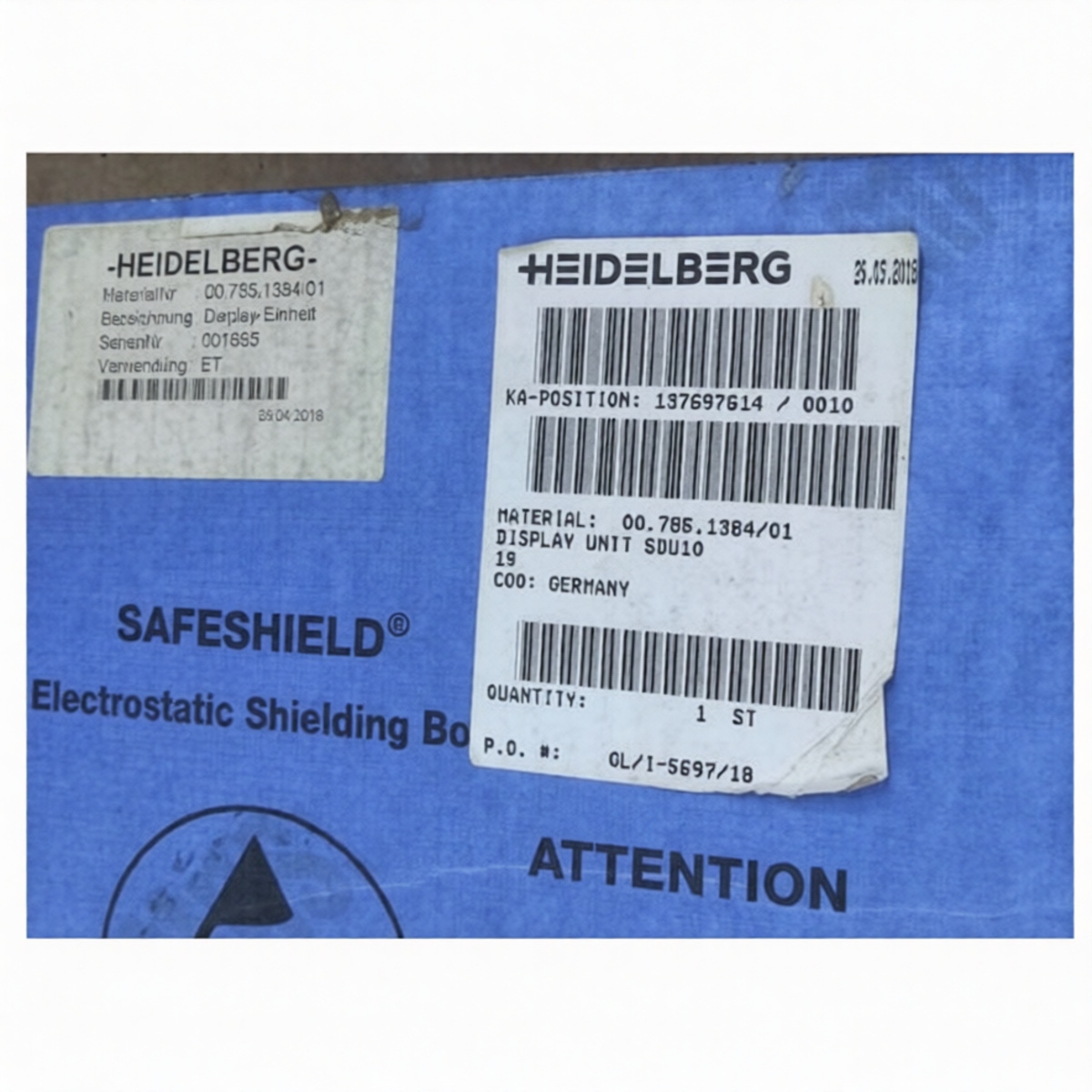 HEIDELBERG 00.785.1384/01 SDU10 Display Unit for industrial printing press control applications