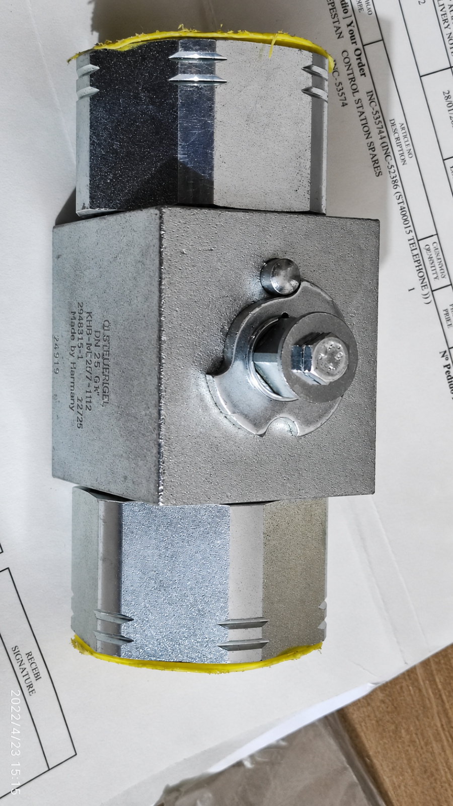 Industrial fluid control systems - Hydac high pressure ball valve 1.5 inch hydraulic shut-off valve