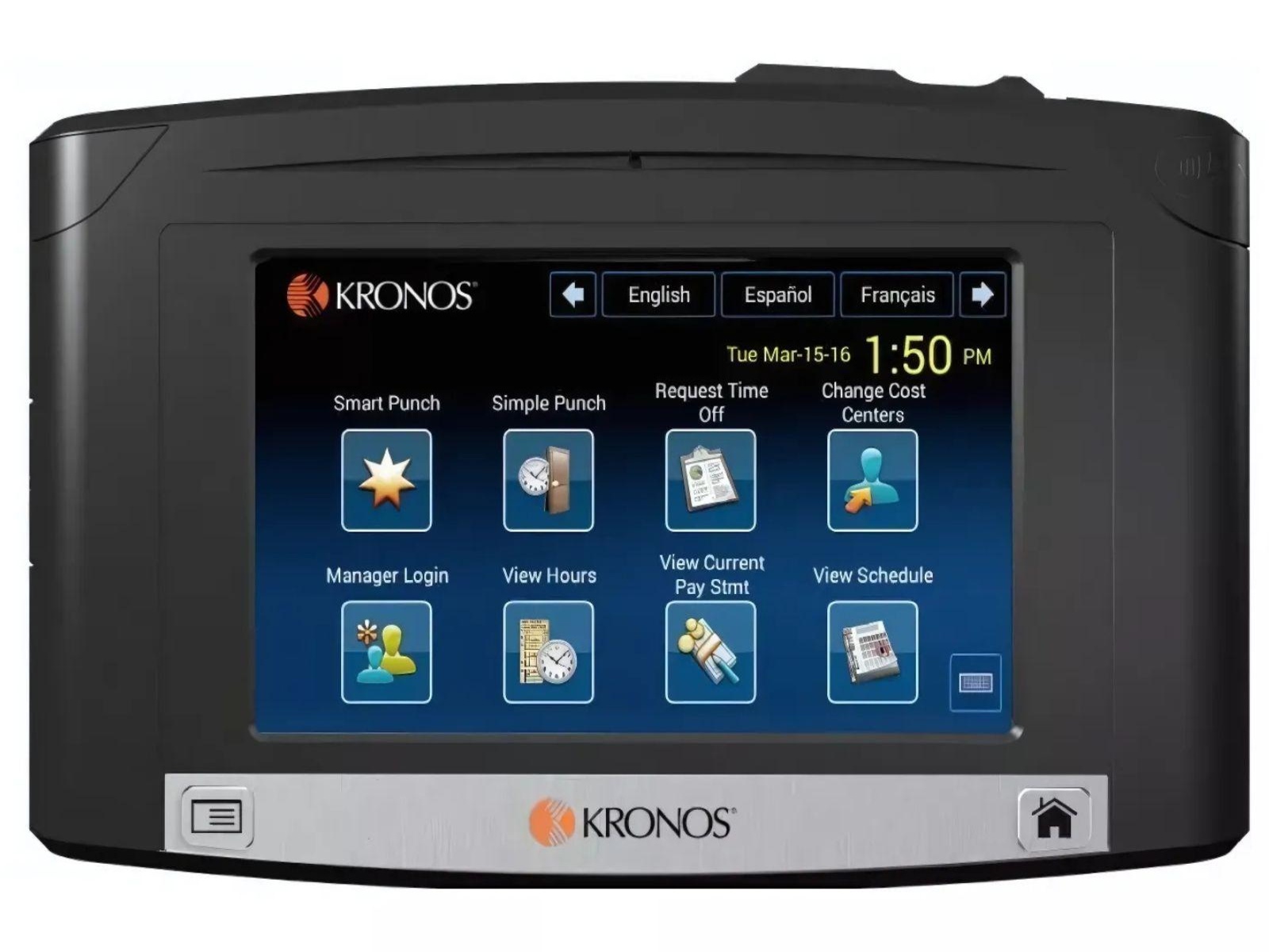 Kronos InTouch 9100 H4 Standard Time Clock Terminal 8609100203 Model Workforce Management Terminal