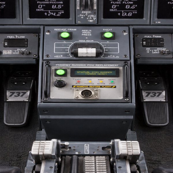 737 rudder control system