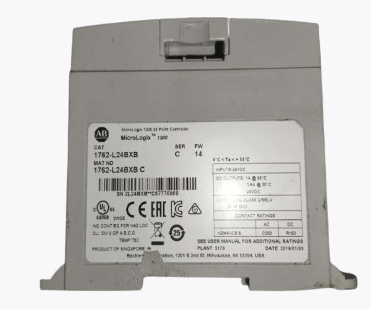 Allen Bradley Micrologix 1200 PLC 1762-L24BXB programmable logic controller