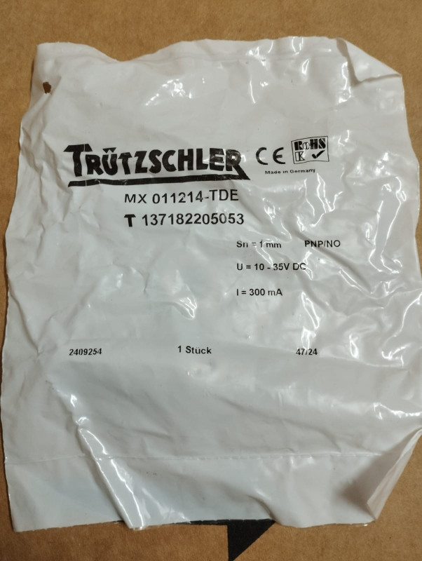 Trützschler MX 011214-TDE inductive proximity sensor for textile machinery automation