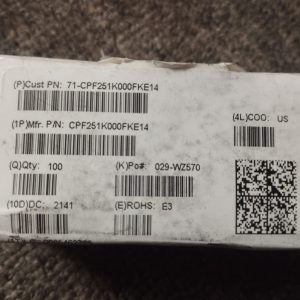 Vishay Dale CPF251K000FKE14 51k ohms 2W metal film resistor