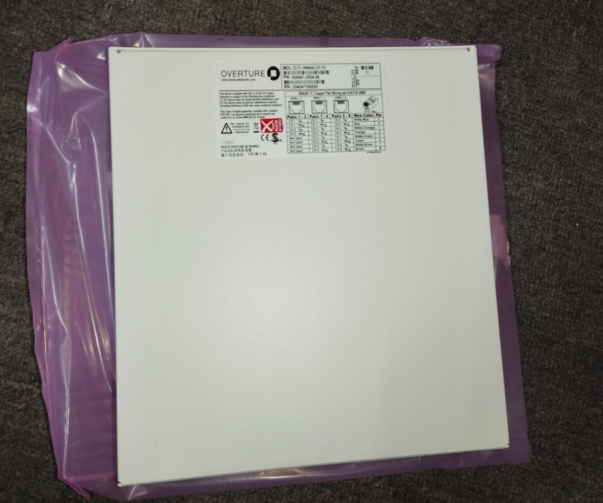 Overture Networks HN404-CP-1E Ethernet Modem 920401-2004-06 Industrial Network Communications Device